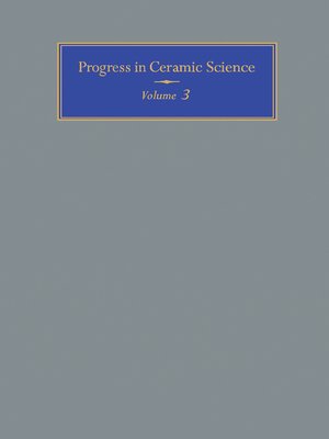 cover image of Progress in Ceramic Science, Volume 3